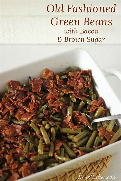 Used a large dutch oven and continued stovetop 15 minutes. Old Fashioned Green Beans with Bacon & Brown Sugar for a ...