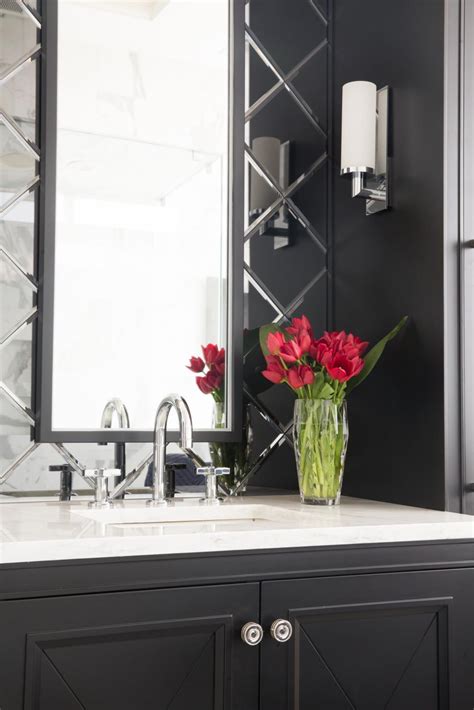 D vanity in pure white with marble top in white with white basin is exclusive to the home depot. Black-and-White Master Bathroom is Chic, Sophisticated | HGTV