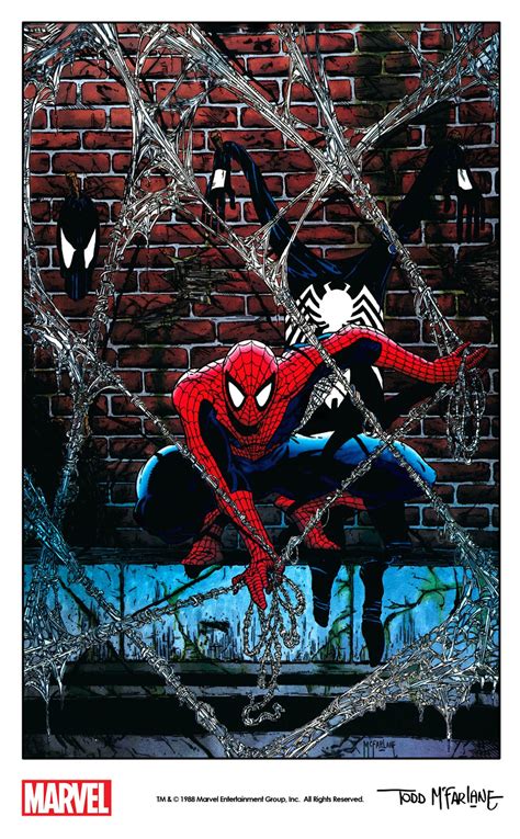 Spider Man By Todd Mcfarlane 1988 In A Marvel Press Poster Remastered