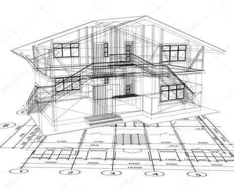 Architecture Blueprint Of A House Vector Stock Vector Image By ©emaria