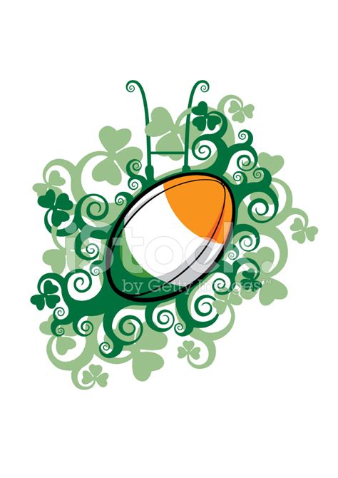 Rugby Ball Emblem Ireland Stock Photo Royalty Free Freeimages