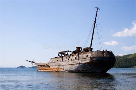 Ruined Ship Stock Photo Image Of Dirty Obsolete Coastline 5001772