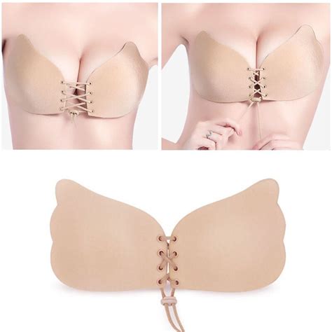 Strapless Self Adhesive Silicone Invisible Push Up Bh Reusable Fly Bra