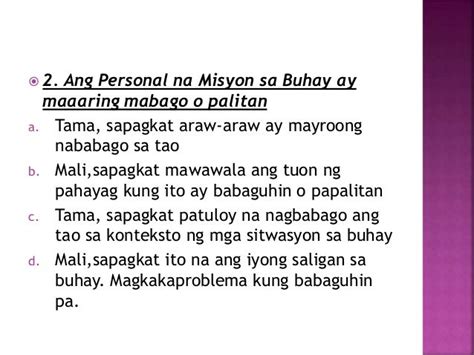 Mga Personal Na Pahayag Ng Misyon Sa Buhay Buhay Diwata