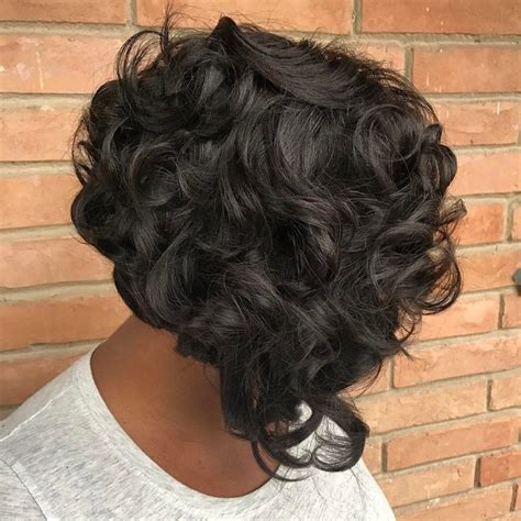 Short Stacked Curly Sew In Bob Sew In Bob Hairstyles Curly Hair