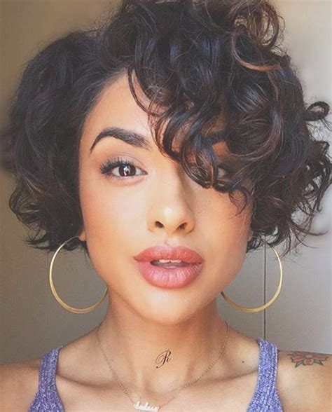 Curly short hair can look sweet, sexy, sleek, messy and always, always chic. 20+Short Curly Pixie Cut Images for The Bold And Beautiful ...
