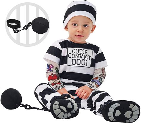 Spooktacular Creations Lovely Baby Prisoner Convict Costume Infant