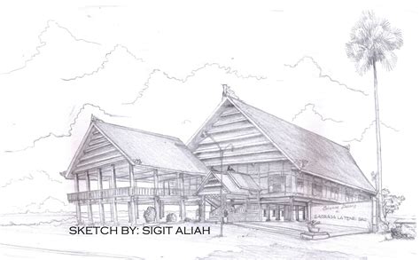 Contoh Kumpulan Sketsa Rumah Adat Sulawesi Selatan Desain Interior My