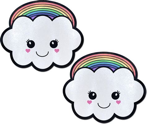 Rainbow Kawaii Cloud Nipple Pasties By Pastease Os Clothing Shoes And Jewelry