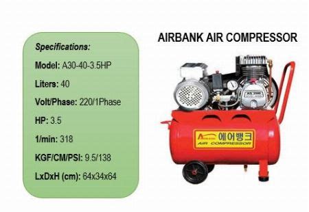 I was using it outside in a hot day when it quit. Airbank Air Compressor  All Electronics  Metro Manila ...