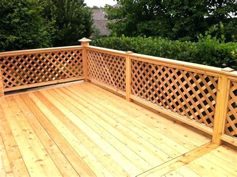 We have huge trees on 2 sides of our backyard which. privacy deck rail lattice deck railing decks outside ...