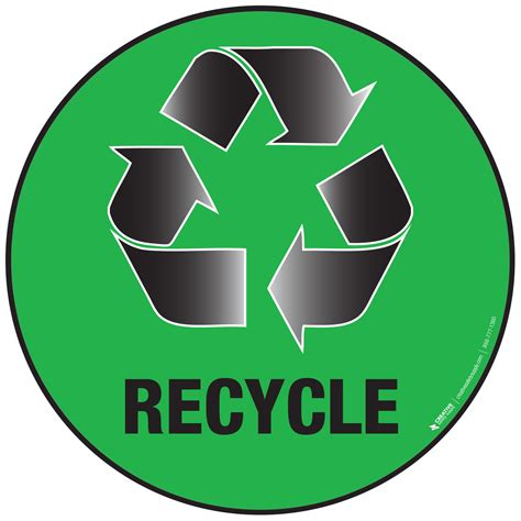Recycle Green Floor Sign - PHS Safety