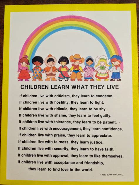 Cause Effect And Consequence Children Learn What They Live