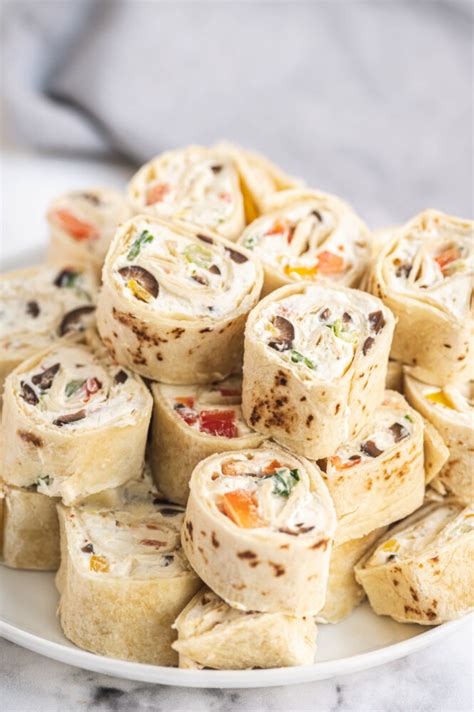 Super Easy Veggie Pinwheels With Cream Cheese Cool Diet Recipes