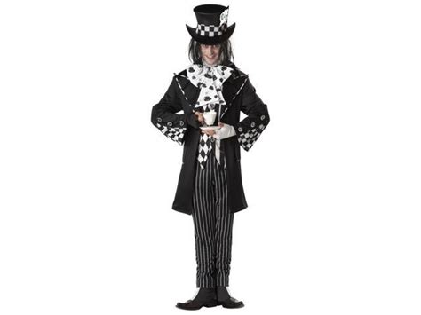 Dark Mad Hatter Alice Wonderland Adult Costume X Large 44 46