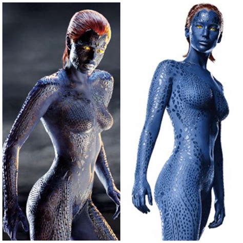 Rebecca Romijn Left And Jennifer Lawrence Right As Mystique Marvel N Dc Comic Book
