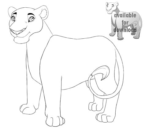 Free Lineart Lioness By Ageen On Deviantart