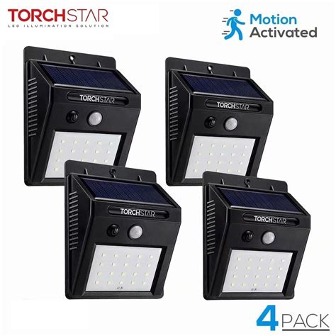Buy Torchstar Led Solar Motion Sensor Lights Wireless Outdoor Wall