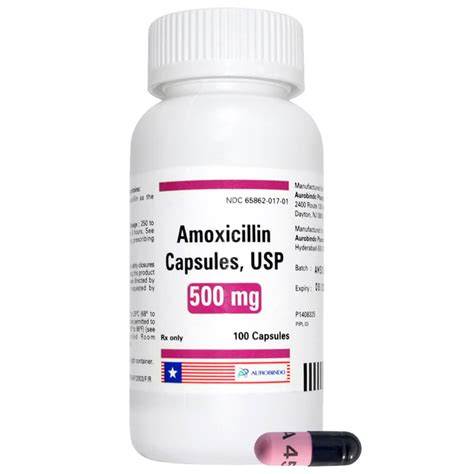 Amoxicillin Rx Capsules 500 Mg X 100 Ct