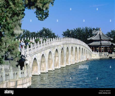 China Asia Beijing Kunming Lake Summer Palace Seventeen Arch Bridge