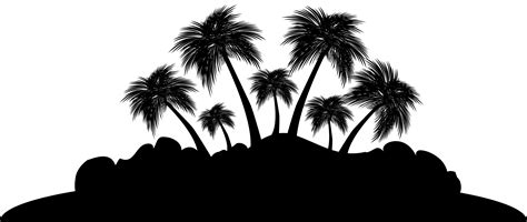 Palm Island Silhouette Png Clip Art Image Silhouette Clip Art