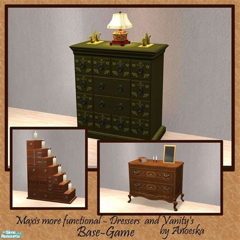 The Sims Resource Maxis More Functional Dressers And Vanities
