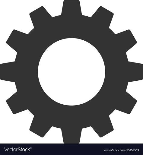 Gear Flat Icon Royalty Free Vector Image Vectorstock