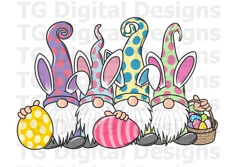 Easter Bunny Gnomes PNG Easter Gnome Bunny Eggs Basket Shirt - Etsy