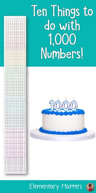Elementary Matters Ten Things To Do With 1000 Numbers