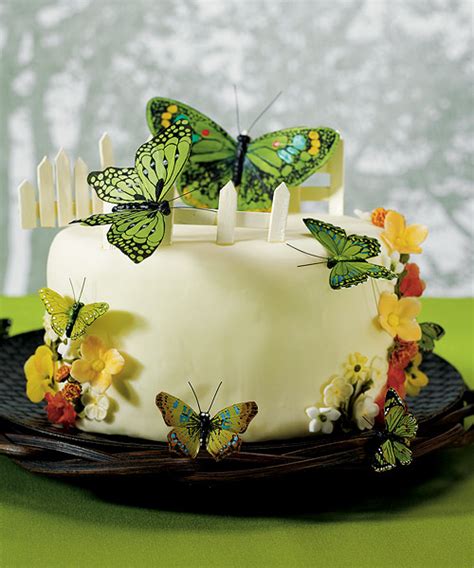 Choose the color that best suits your butterfly wedding. Garden Charm Green Decorative Butterfly Cake Decorations