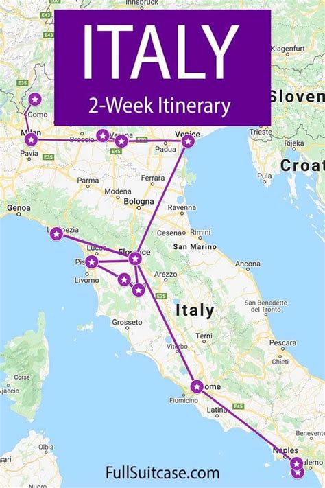 Best Of Italy In 2 Weeks Detailed 14 Day Itinerary Map And Planning