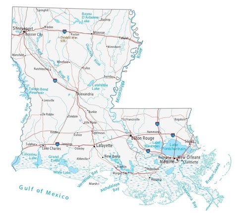 Map Of Louisiana Cities And Towns Printable City Maps