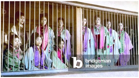 Image Of Japan Low Class Prostitutes In A Caged Brothel Yoshiwara Entertainment
