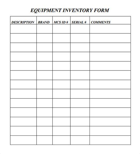 Free Equipment Inventory Templates In Pdf Ms Word Excel Free Download Nude Photo Gallery