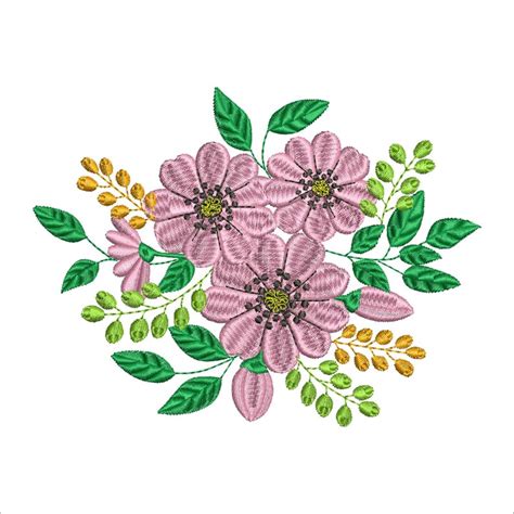 Flowers Machine Embroidery Designs Embroidery Design For Etsy