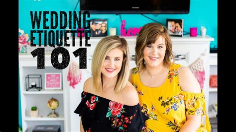 Wedding etiquette has changed a lot over the years. Wedding Etiquette 101 - YouTube
