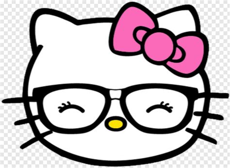 hello kitty head hello kitty with glasses decal png download hello kitty printables hello