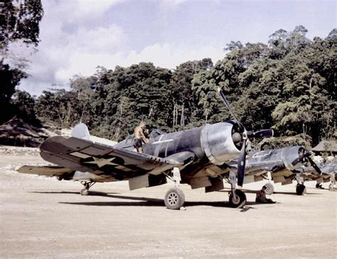 An F U Corsair On Midway Atoll Of Fighting Squadron Vmf Of The United States Marine