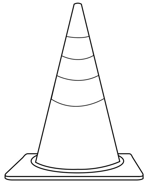 Traffic Cone Clip Art Black And White Construction Crafts