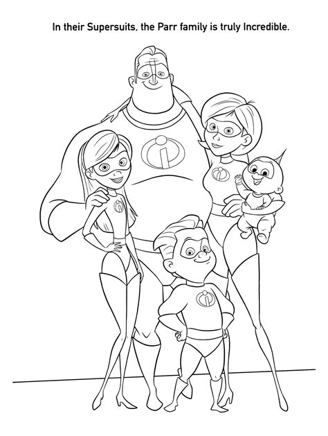 Free Incredibles Coloring Pages