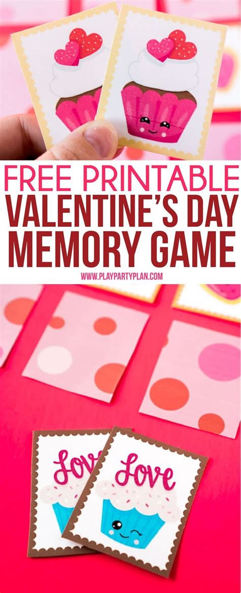Fun Valentines Day Memory Game For Kids Or For Seniors Simply Print