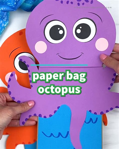 Octopus Paper Bag Puppet Craft Free Template Artofit