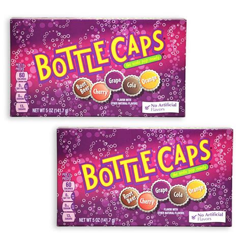 2x Wonka 141g Bottle Caps Theatre Box Soda Pop Assorted Flavours Candy