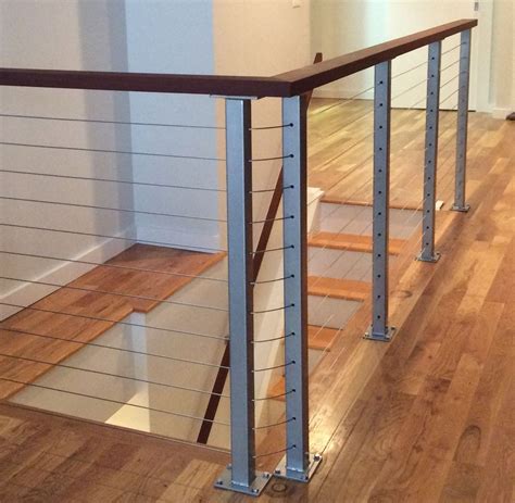 Interior Cable Railing With Hardwood By Sdcr Stair Railing Design
