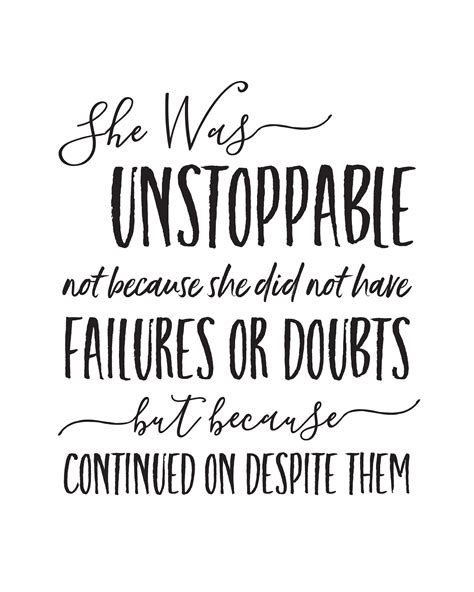 She Was Unstoppable Printable Office Wall Art Inspirational Etsy