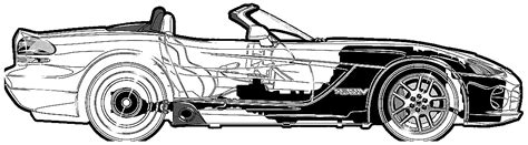 2003 Dodge Viper Srt 10 Coupe Blueprints Free Outlines