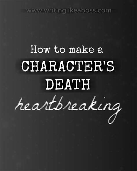 How To Make A Characters Death Heartbreaking Writing Words Book