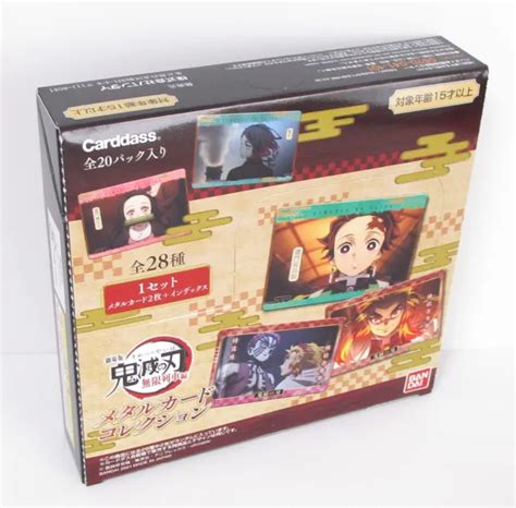 Demon Slayer Kimetsu No Yaiba Metal Card Collection Pack Ver Box