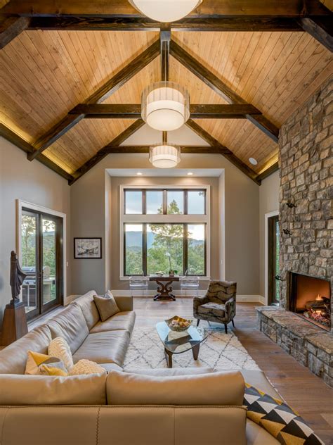 Browse 15 creative small living room ideas that are full of personality. Neutral Rustic Living Room With Mountain View | HGTV