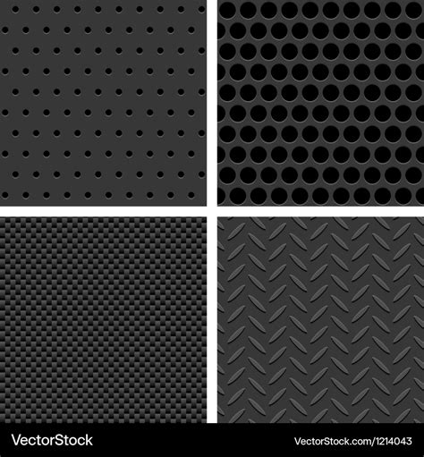 Seamless Metal Texture Patterns Royalty Free Vector Image